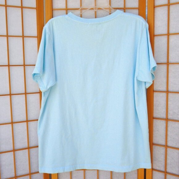 nwt FRESH PRODUCE 45” bust 'Limited Edition' V-neck Tee Slylight blue classic - Picture 3 of 3